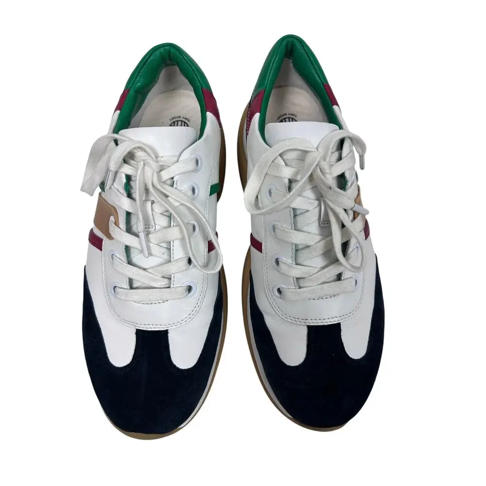 Tory Burch Tory Sport Multicolored Suede Patch Bubble Sneakers 11
